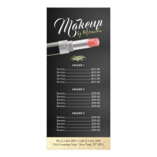 Panfleto Makeup Stylist Beauty Salon Price List Lipstick