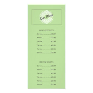 Panfleto Manicure Pedicure Serviços de Salão de Unhas
