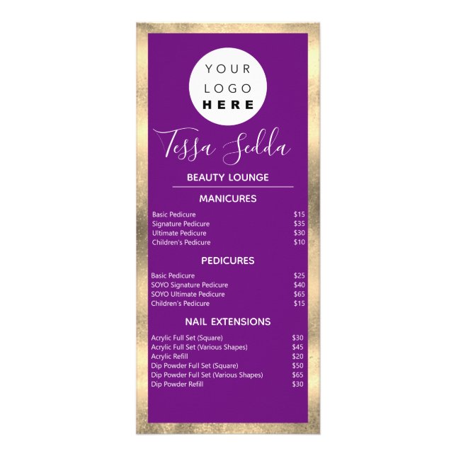 Panfleto Maquiagem de cabelo Manicure Pink Dourado Pink VIP (Frente)