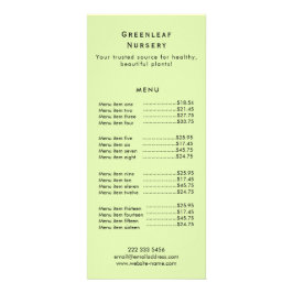Panfleto Marca Personalizada da Greenleaf Nursery