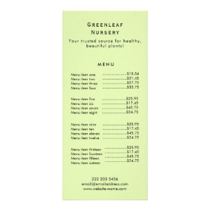 Panfleto Marca Personalizada da Greenleaf Nursery