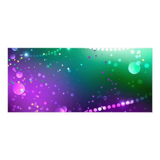 Panfleto Mardi Gras Festivo Purple Background (Frente)