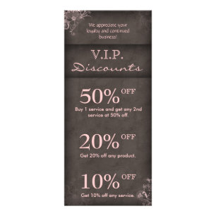 Panfleto Marketing Salon Spa Floral Vintage Taup
