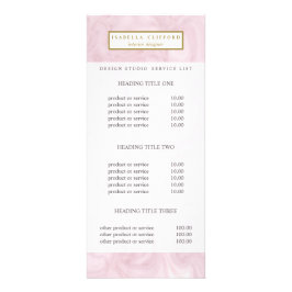 Panfleto Mármore de ouro rosa feminina | Preço e serviço