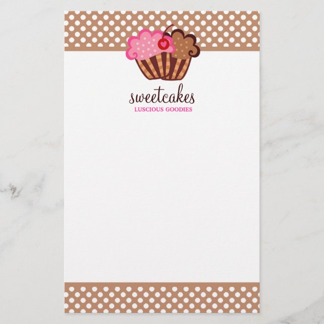 Panfleto Marrom Cupcake De Bolos 311-Sweet (Frente)