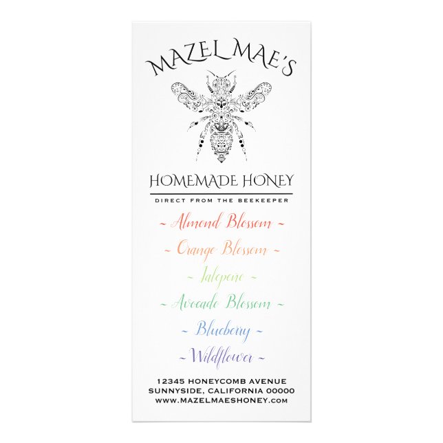 Panfleto Mel caseiro personalizado (Frente)