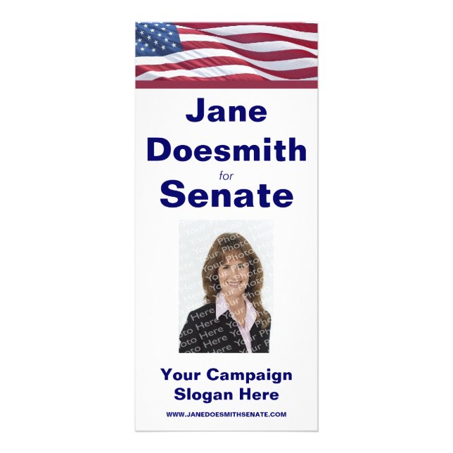 Panfleto Modelo da placa de rack da campanha eleitoral (Frente)