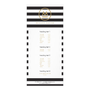 Panfleto Monograma moderno inicial grande em listras