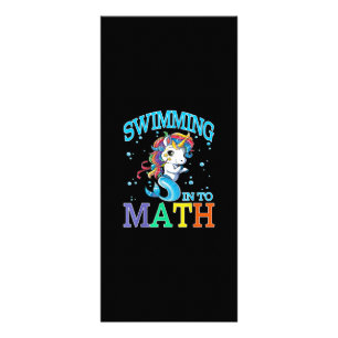 Panfleto Nadando Na Matemática Unicórnio Sereia T-Shirt