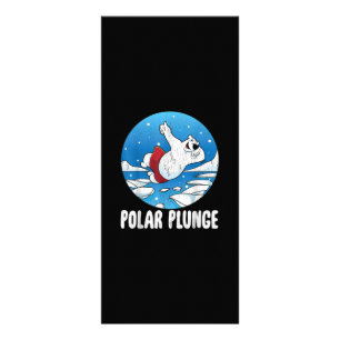 Panfleto Natação de inverno do Urso Polar de Gelado Polar
