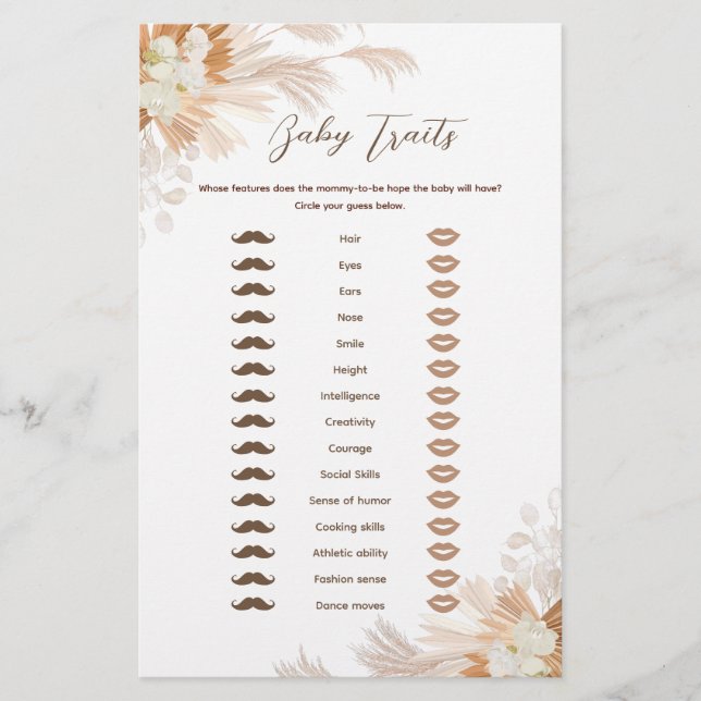 Panfleto Neutro Pampas Traços De Bebê (Frente)