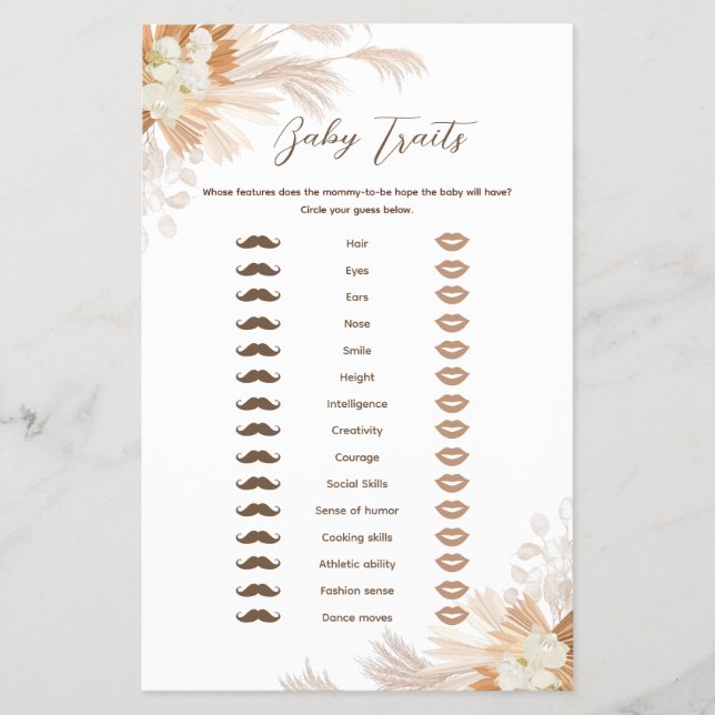 Panfleto Neutro Pampas Traços De Bebê (Frente)