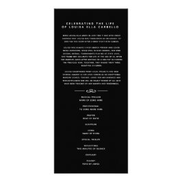 Panfleto No nosso programa funerário, mono preto branco