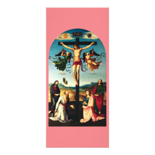 Panfleto O Cristo Crucificado com a Virgem Maria