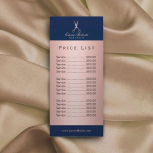 Panfleto O ouro cor-de-rosa do cabeleireiro Scissor a