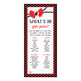 Panfleto O que há na sua bolsa? Jogo do chá de fraldas, pac