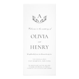 Panfleto Olivia Elegant Simple Wedding Program
