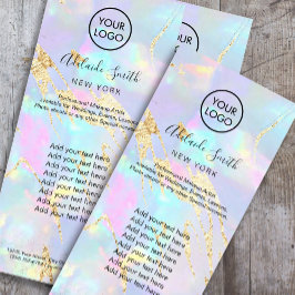 Panfleto opal iridescente falsa