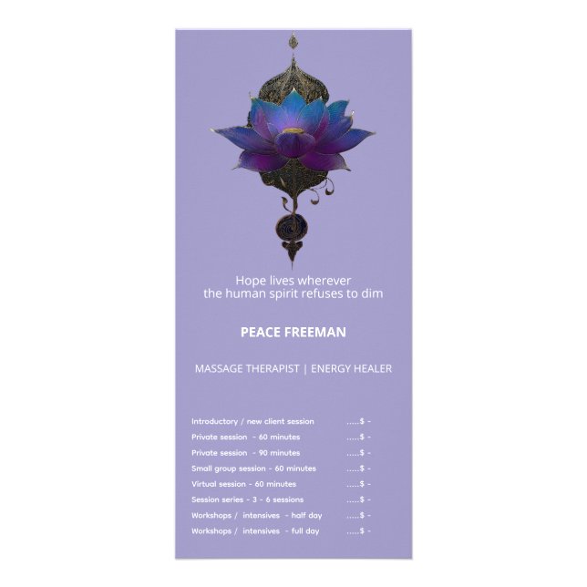 PANFLETO ORÁCULO VIOLETA | EMBLEMA MÍSTICO DO LÓTUS (Frente)