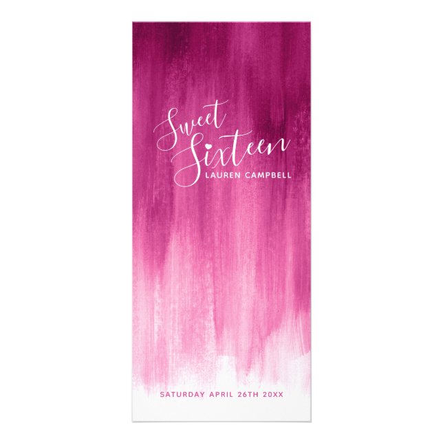 Panfleto Pacote de rack 16 de cardápio vermelho-rosa modern (Frente)