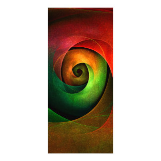 Panfleto Padrão de Abstrato de Arte Vermelha Verde Floral M