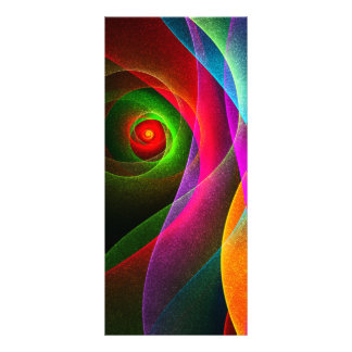 Panfleto Padrão de Abstrato de Arte Vermelho Verde Laranja