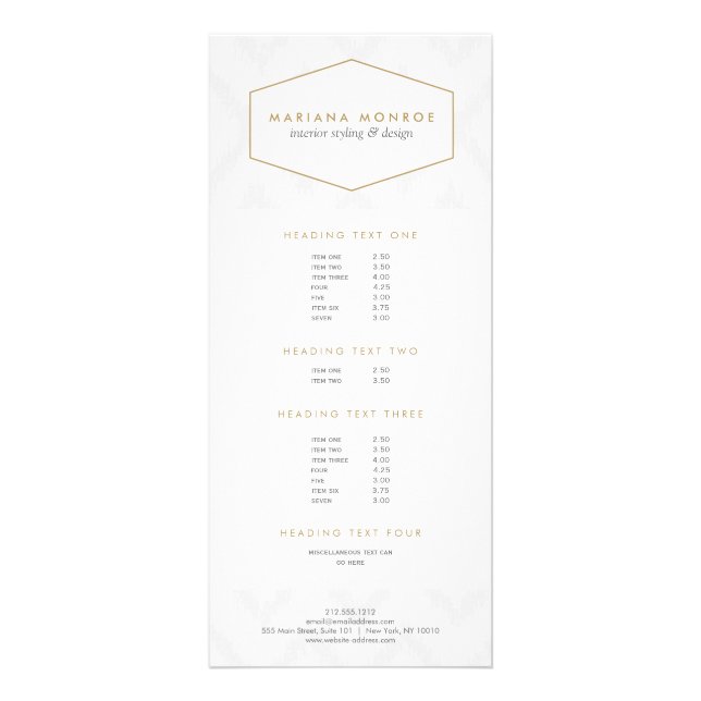 Panfleto Padrão Ikat na placa de rack do Cinza Designer (Frente)