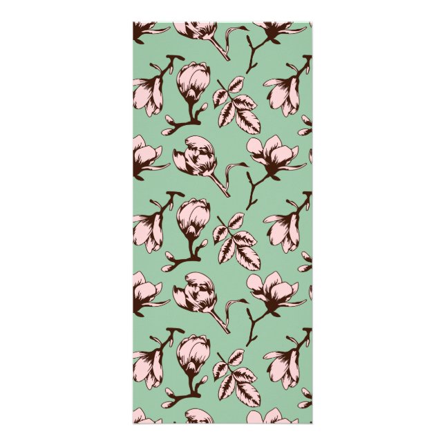 Panfleto Padrão sem costura com botões de flores de primave (Frente)