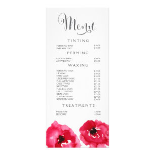 Panfleto Papas Vermelhas Spa Salon Beauticitic Lista de Pre