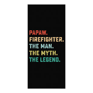 Panfleto Papaw Bombeiro Homem Mito Legenda Papá Presente