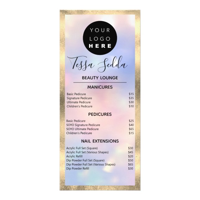 Panfleto Pedicure do Unhas Makeup Hair SPA (Frente)