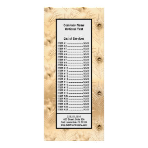 Panfleto Penacho de Pavão Marrom Claro Luxuoso Deluxe