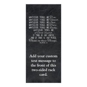 Panfleto Pense na escritura cristã da bíblia destas coisa