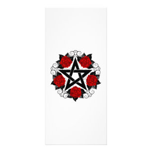 Panfleto Pentagrama com Rosas vermelhas