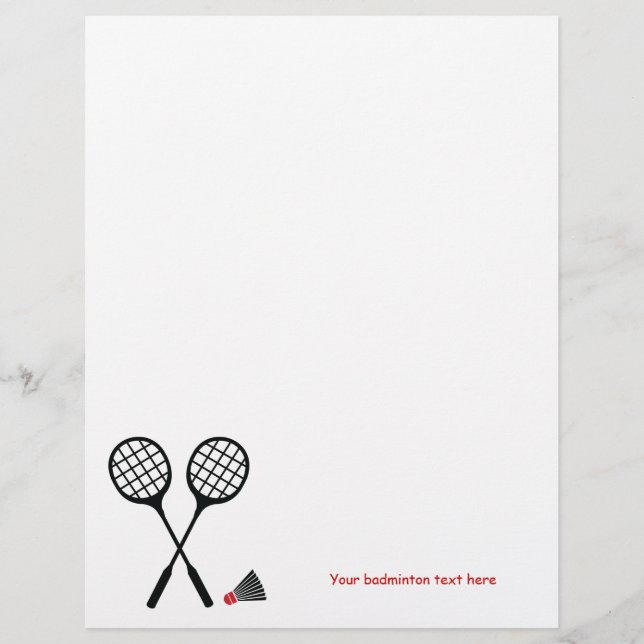 Panfleto personalizado de Badminton e shuttlecock (Frente)