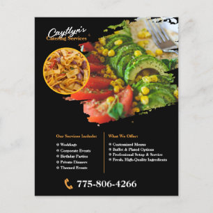 Panfleto Personalizado de Serviços de Catering Pri