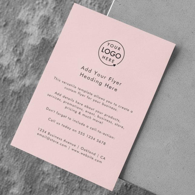 Panfleto Personalizado | Logotipo de Negócios Femi (Create your own unique flyer design with this easy to use template)