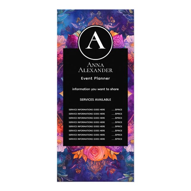 Panfleto Pétalas Vivas | Design de Mandala Floral (Frente)