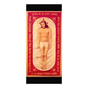 Panfleto Pintura da placa de rack de Cristo