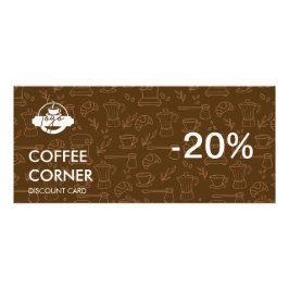 Panfleto Placa de Desconto do Compro Café com Código QR