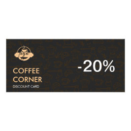 Panfleto Placa de Desconto do Compro Café com Código QR