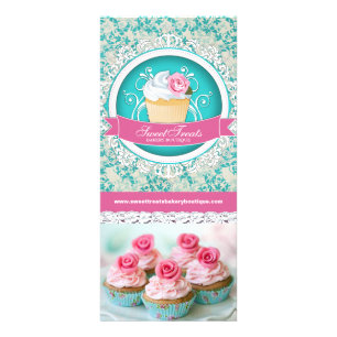 Panfleto Placa de rack Boutique de Cupcake personalizável