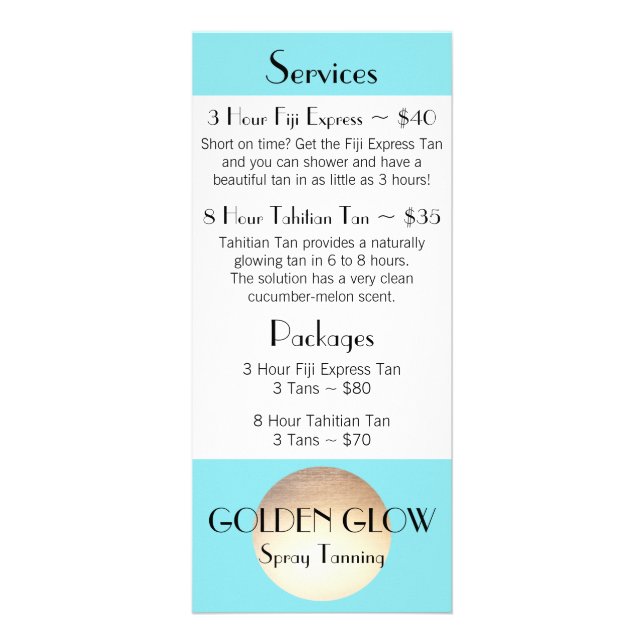 Panfleto Placa de rack brilhante ouro (Frente)