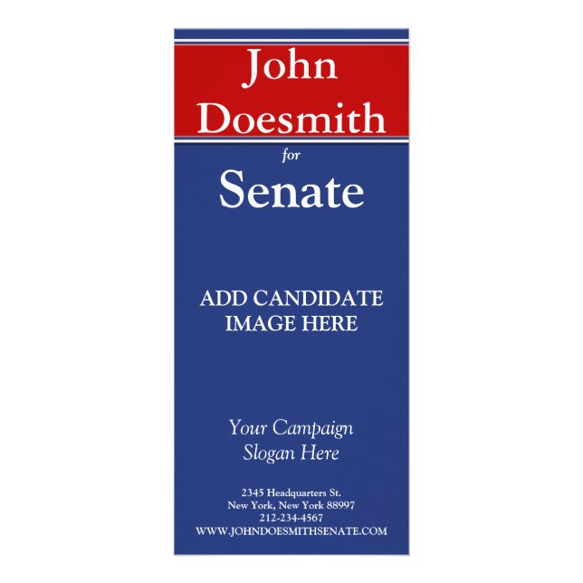 Panfleto Placa de Rack da Campanha Eleitoral Política Model (Frente)