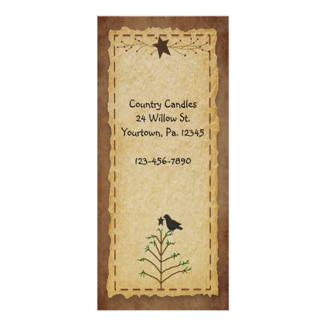 Panfleto Placa de rack de árvore de pinheiro primitivo (Frente)