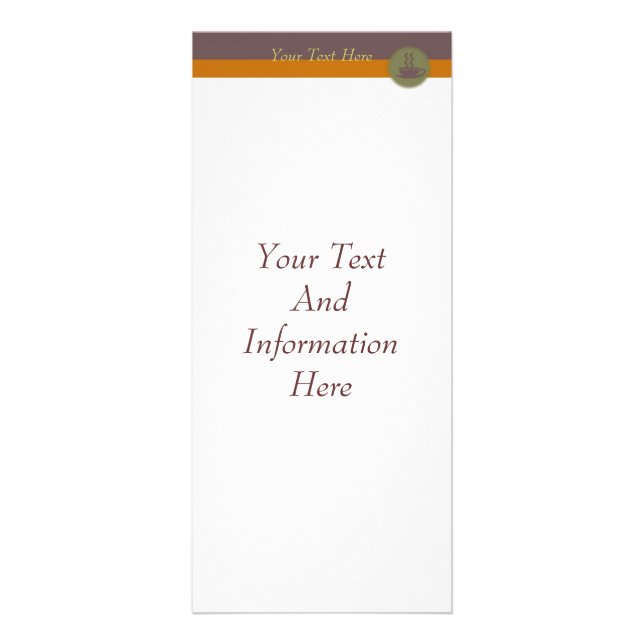 Panfleto Placa de rack de café quente (Frente)