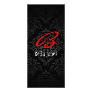 Panfleto Placa de rack Design para Damask monograma