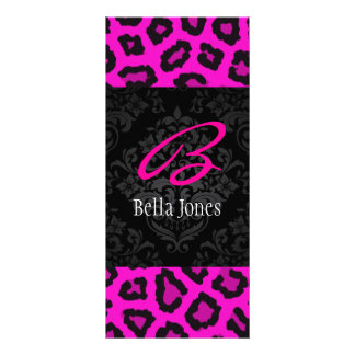 Panfleto Placa de rack Design para Damask monograma