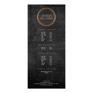 Panfleto Placa de Rack do Círculo de Cobre Vintage