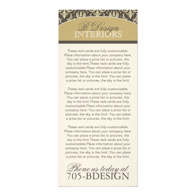 Panfleto Placa de rack do Designer Interior (Frente)